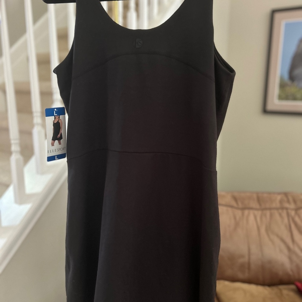 ELLE SPORT Women's Elegant Black Mini Dress - Picture 2 of 8